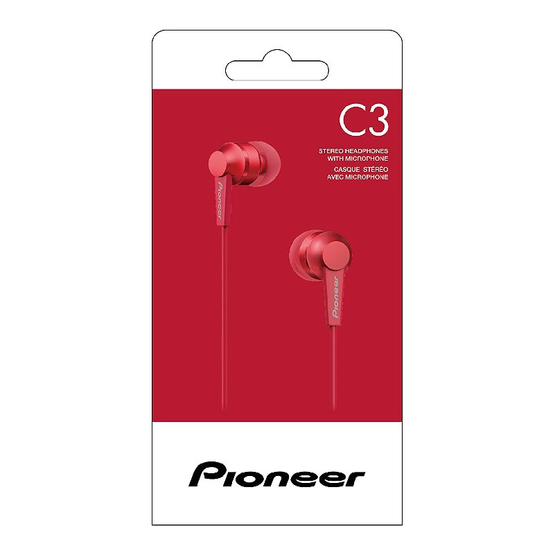 Tai nghe nhét tai có mic Pioneer SE-C3T(R)CU Đỏ