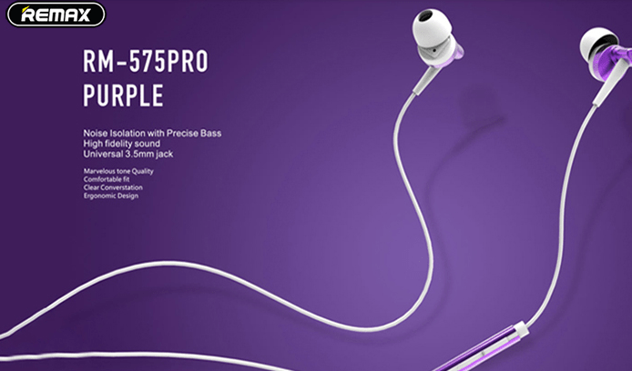Tai nghe nhét tai Remax Earphone RM-575 Pro