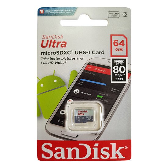 Thẻ nhớ điện thoại Sandisk SD Ultra 64Gb Class10