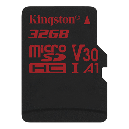 Thẻ nhớ Kingston 32GB microSDHC Canvas React 100R CL10 UHS-I U3 Single Pack with Adapter_SDCR/32GB - BH 30 ngày