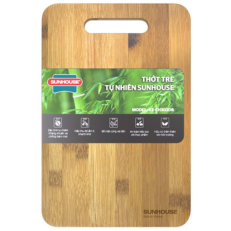 Thớt tre tự nhiên Sunhouse KS-CH3020B