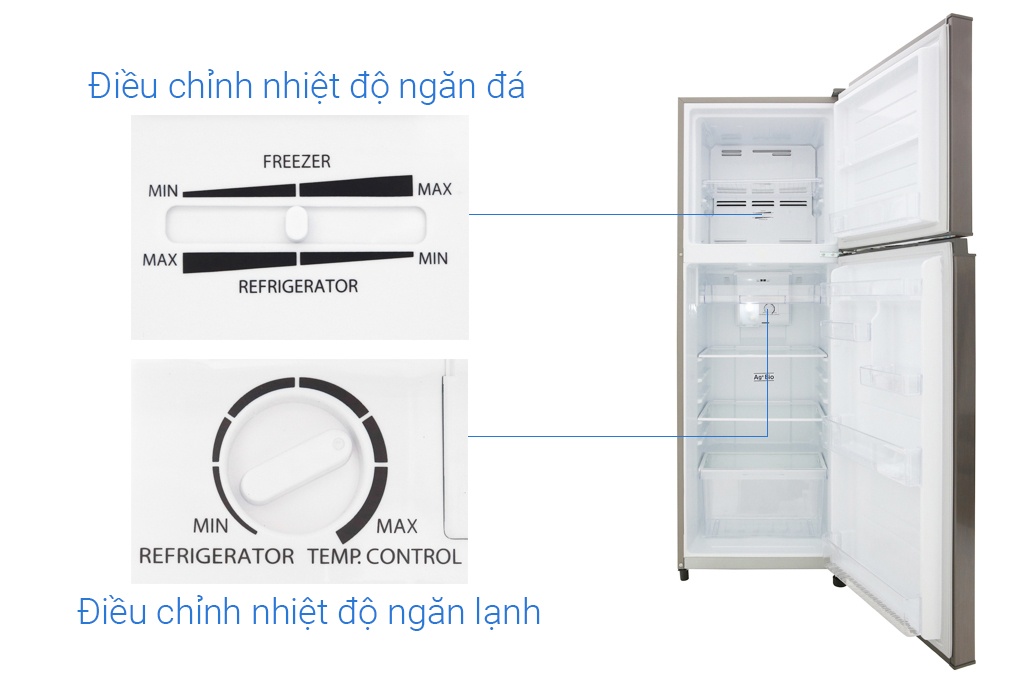 Tủ lạnh 2 cánh Inverter Toshiba GR-A28VS(DS) - 226 Lít