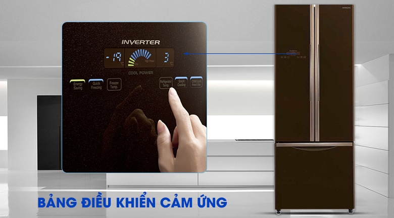 Tủ lạnh 3 cánh 405 Lít Hitachi R-FWB475PGV2 (GBW) - Nâu