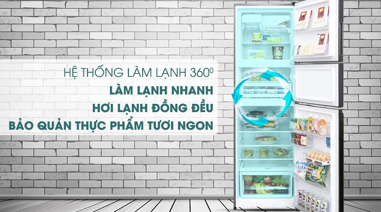 Tủ lạnh 3 cánh Electrolux EME3500BG - 350L Inverter