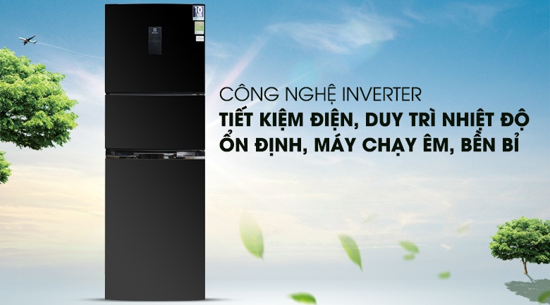Tủ lạnh 3 cánh Electrolux EME3500BG - 350L Inverter