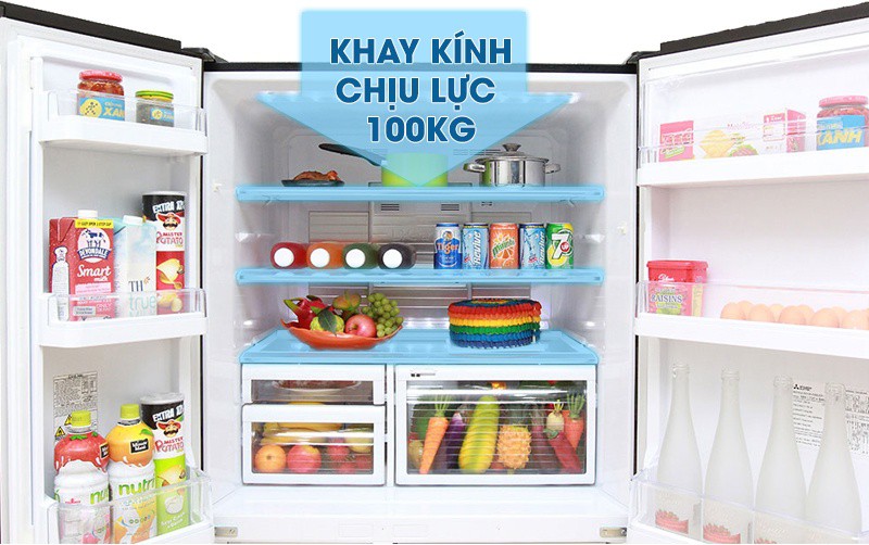 Tủ lạnh 4 cánh Mitsubishi MR-L72EN-GSL Inverter - 580L