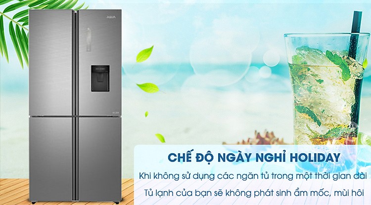 Tủ lạnh 4 cửa 511L AQUA AQR-IGW525EM(GD) Inverter