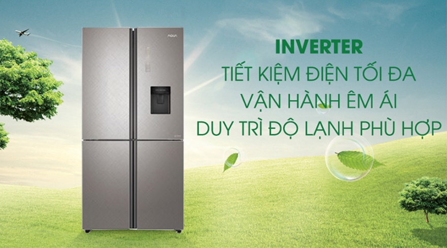 Tủ lạnh 4 cửa 511L AQUA AQR-IGW525EM(GD) Inverter