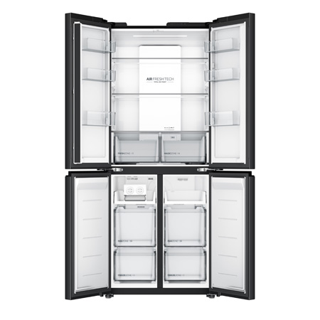 Tủ lạnh 4 cửa mặt gương đen Aqua Inverter 460 Lít Multi Door AQR-M505XA(GB)