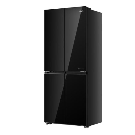 Tủ lạnh 4 cửa mặt gương đen Aqua Inverter 460 Lít Multi Door AQR-M505XA(GB)