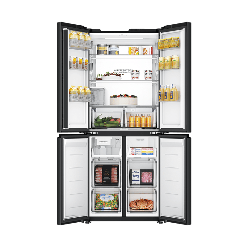 Tủ lạnh 4 cửa mặt gương trắng Aqua Inverter 460 Lít Multi Door AQR-MA505XA(GC)U1