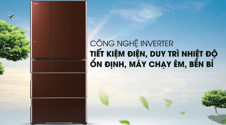 Tủ lạnh 6 cánh Hitachi G620GV(XT) - 657 Lít Inverter