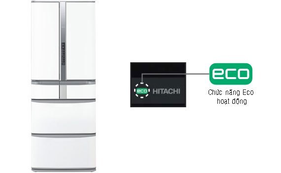 Tủ lạnh 6 cánh Hitachi R-SF57EMV(SH) - 589 lít Inverter