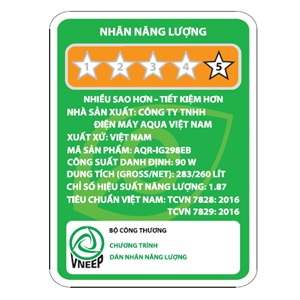 Tủ lạnh Aqua AQR-IG298EB(GB) - 283L Inverter