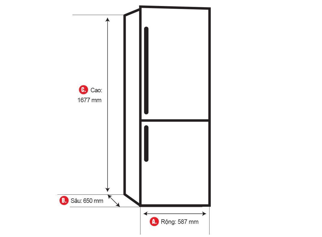 Tủ lạnh Aqua AQR-IP345AB/SD - 335 Lít