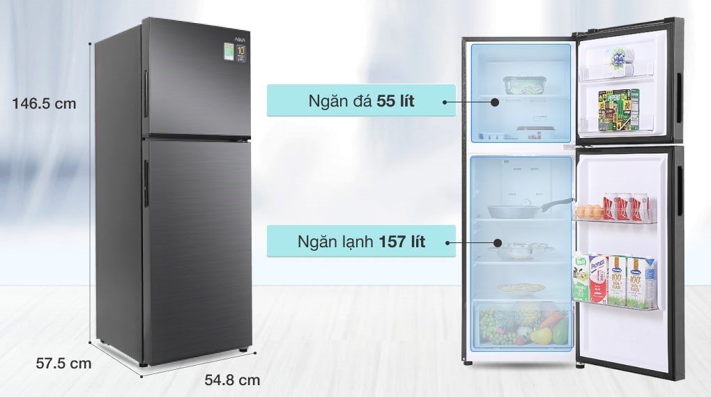 Tủ lạnh Aqua Inverter 212 Lít AQR-T239FA(HB)