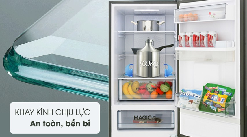 Tủ lạnh Aqua Inverter 324 Lít AQR-B379MA(WGB)