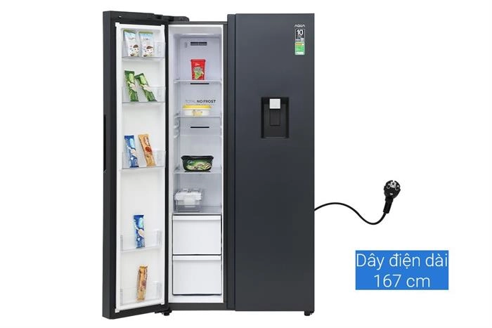 Tủ Lạnh Aqua Inverter 569 Lít AQR-S633XA(SL)