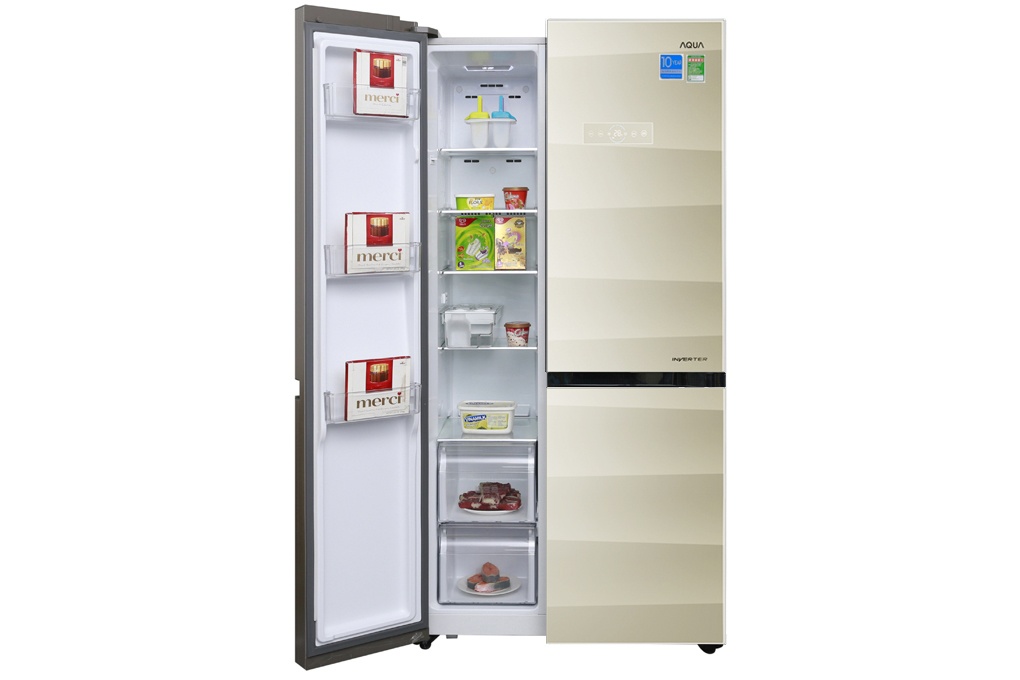 Tủ lạnh AQUA SBS AQR-IG585AS/SG Inverter 565L
