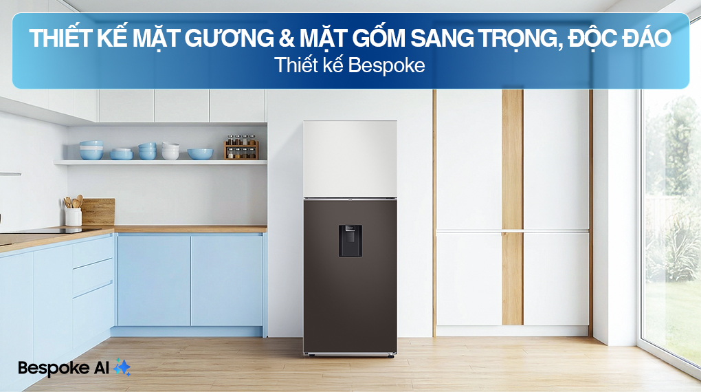 Tủ lạnh Bespoke Samsung Inverter 382 Lít RT38CB6784C3SV