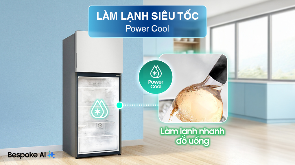 Tủ lạnh Bespoke Samsung Inverter 382 Lít RT38CB6784C3SV