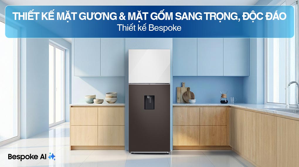 Tủ lạnh Bespoke Samsung Inverter 406 Lít RT42CB6784C3SV
