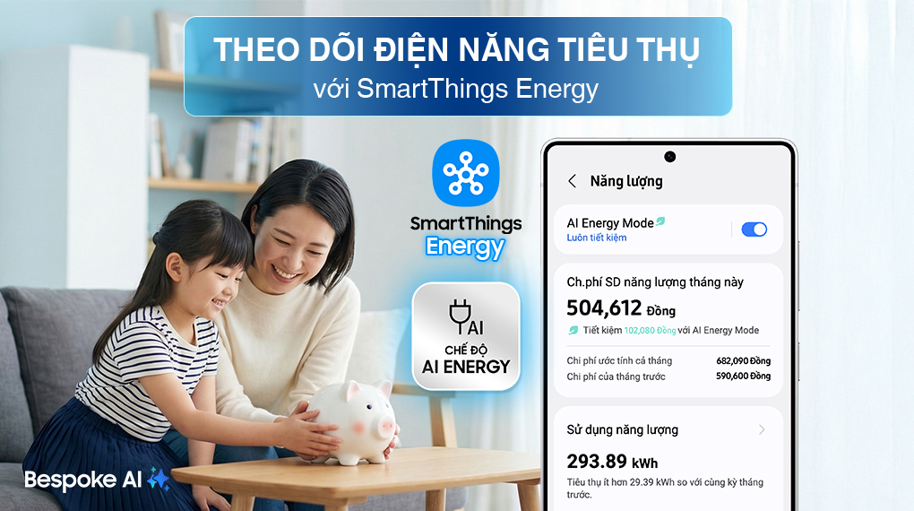 Tủ lạnh Bespoke Samsung Inverter 460 Lít RT47CB66868ASV