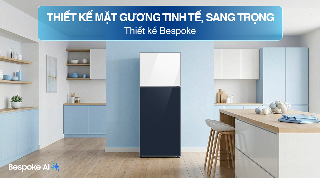 Tủ lạnh Bespoke Samsung Inverter 460 Lít RT47CB66868ASV