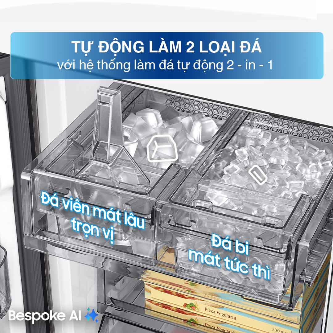 Tủ lạnh Bespoke Samsung Inverter 636 Lít RF65DB990012SV