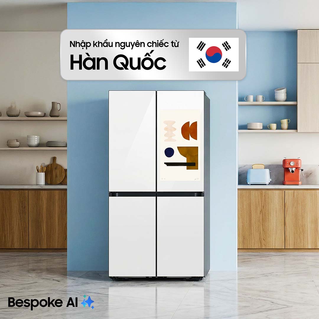 Tủ lạnh Bespoke Samsung Inverter 636 Lít RF65DB990012SV