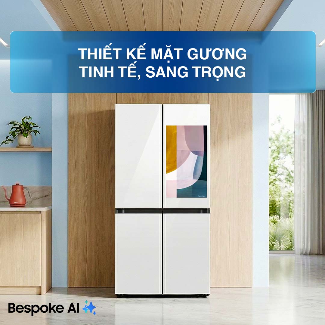 Tủ lạnh Bespoke Samsung Inverter 636 Lít RF65DB990012SV