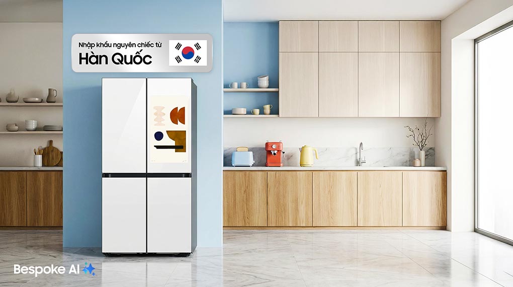 Tủ lạnh Bespoke Samsung Inverter 636 Lít RF65DB990012SV