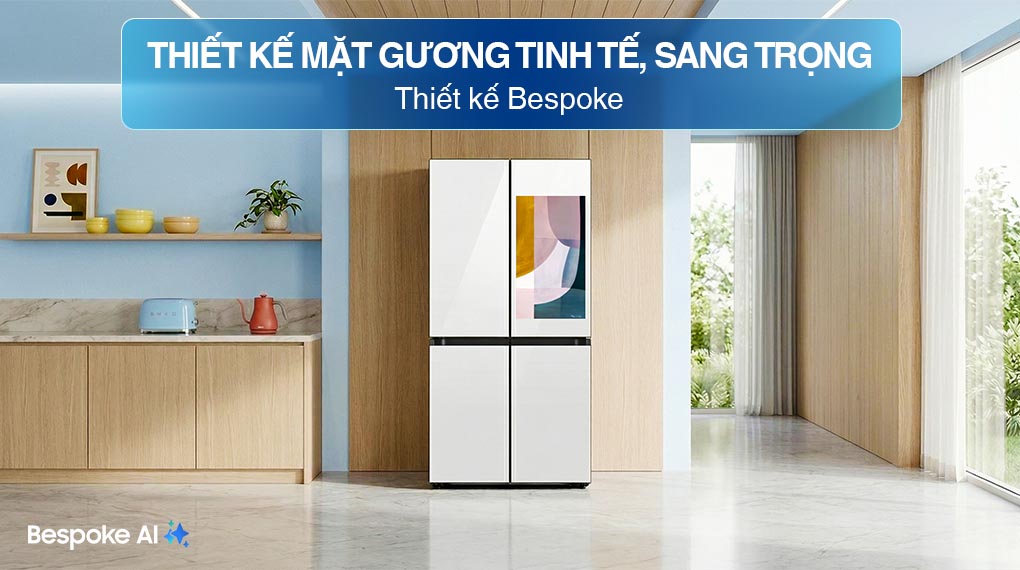 Tủ lạnh Bespoke Samsung Inverter 636 Lít RF65DB990012SV