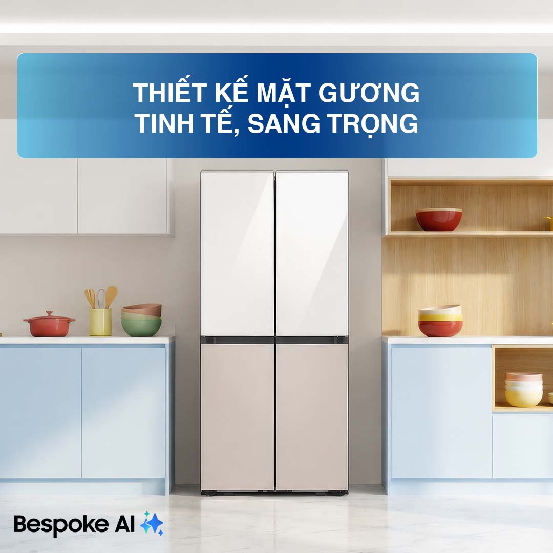 Tủ lạnh Bespoke Samsung Inverter 648 Lít RF59CB66F8S/SV