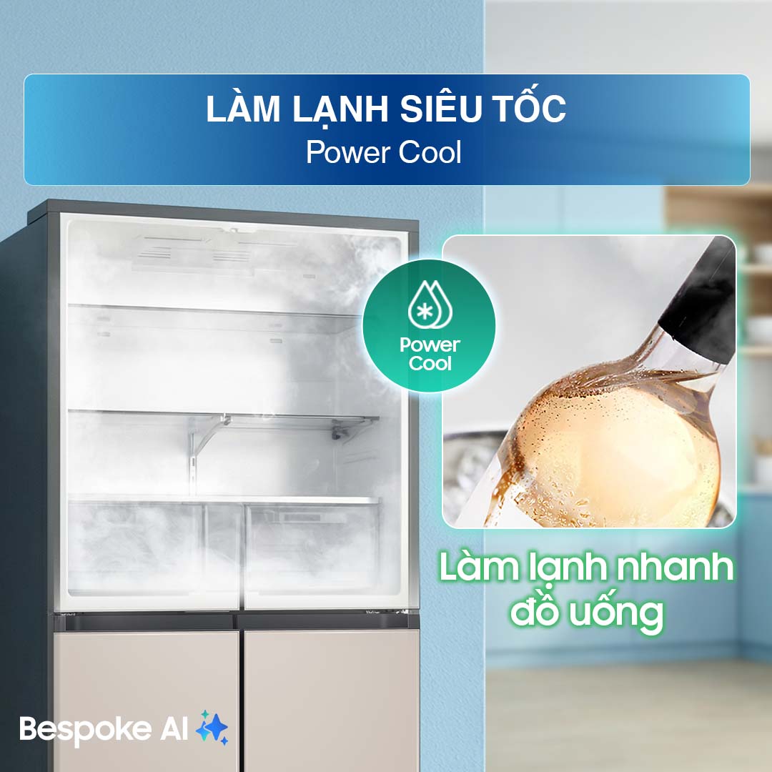 Tủ lạnh Bespoke Samsung Inverter 648 Lít RF59CB66F8S/SV