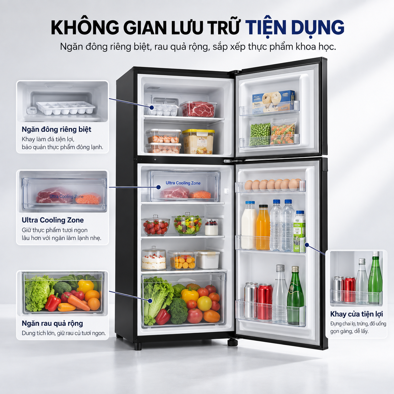 Tủ lạnh Coex 2 cửa Inverter 196 lít RT-4003BS