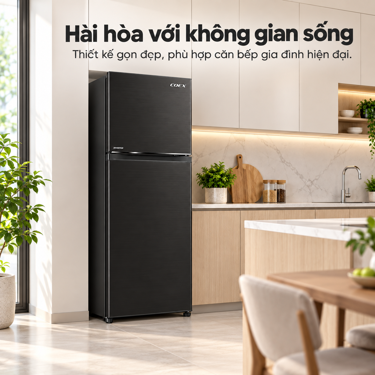 Tủ lạnh Coex 2 cửa Inverter 255 lít RT-4005BS