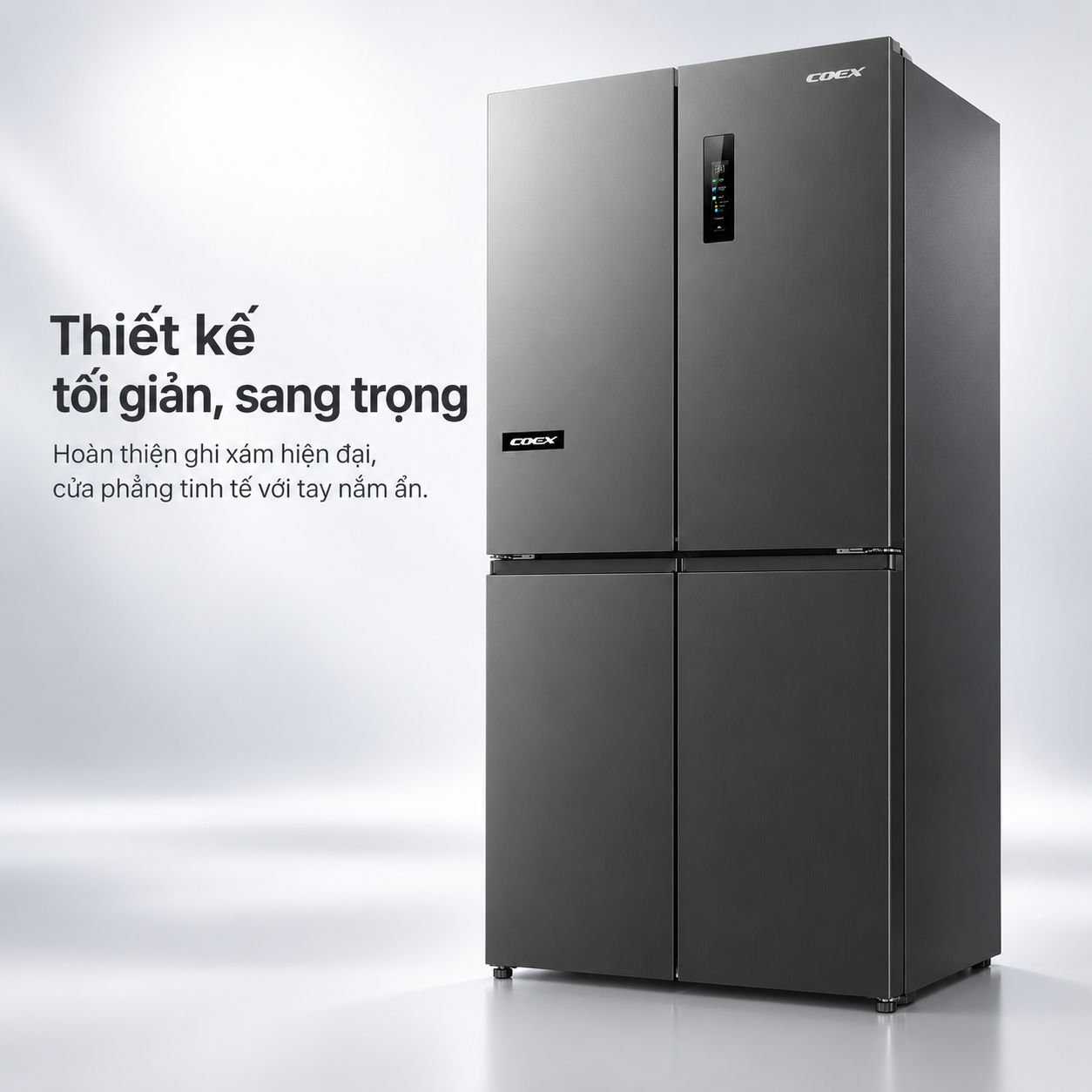Tủ lạnh Coex Inverter 516 lít 4 cửa RM-4013MIBSF (Ghi Xám - Đông mềm)