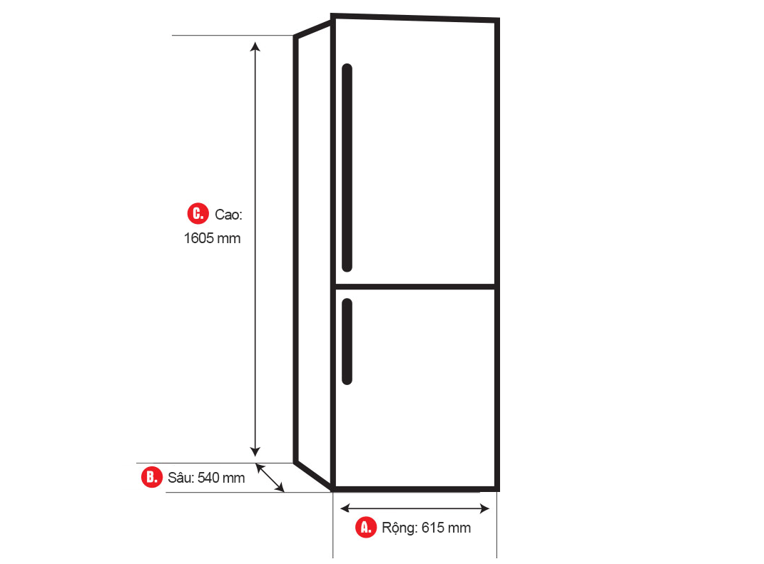 Tủ lạnh Electrolux 250L EBB2802H-H Inverter