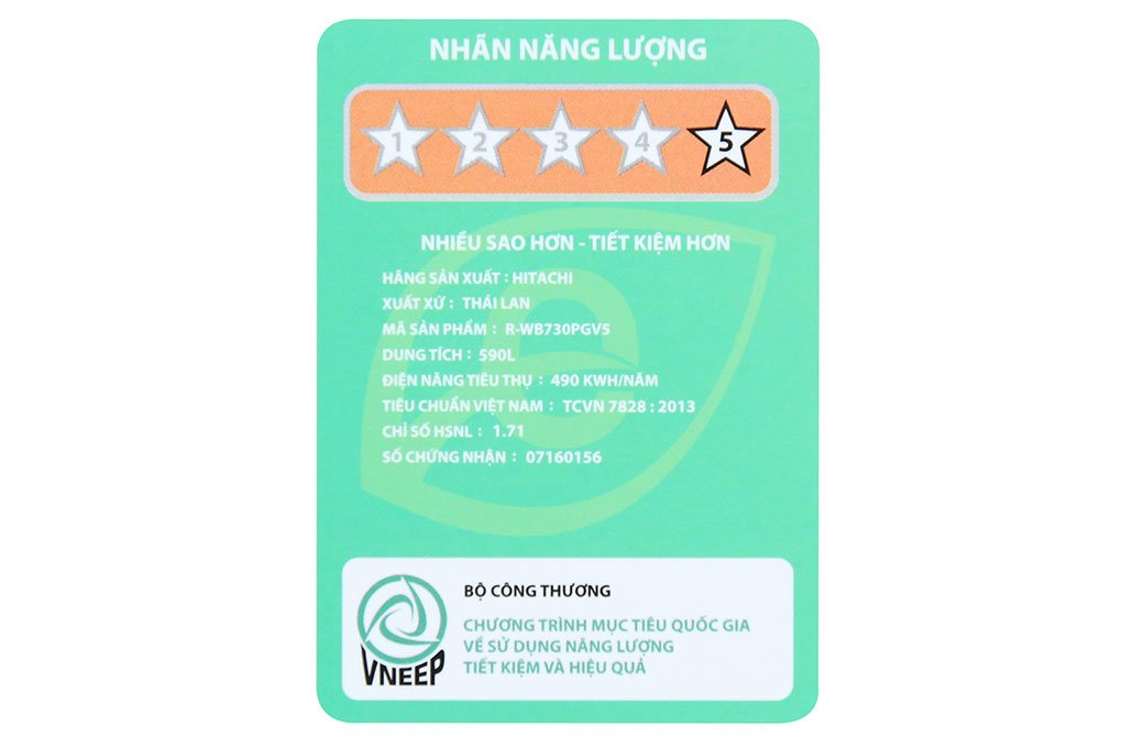 Tủ lạnh 4 cánh Hitachi R-WB730PGV5 GBK - 590 Lít Inverter