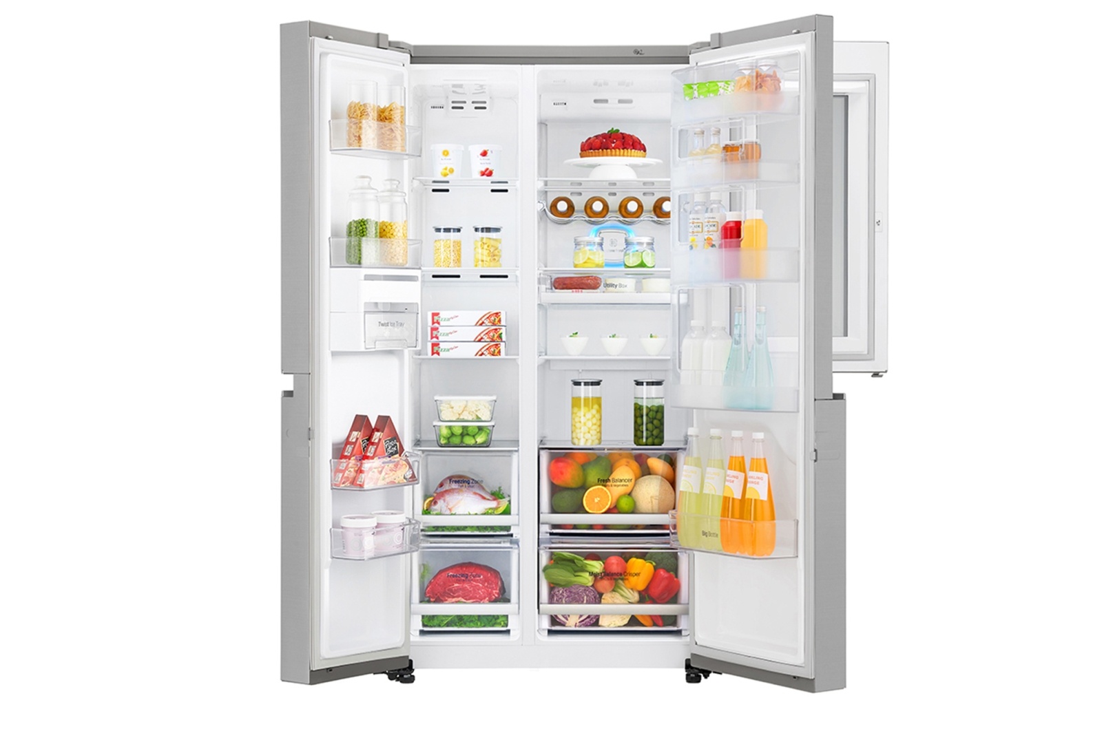 Tủ lạnh LG Inverter Side by side 602 lít GR-Q247JS Instaview Door-In-Door