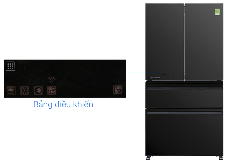 Tủ lạnh 4 cánh Mitsubishi Electric MR-LX68EM-GBK-V - 564L Inverter