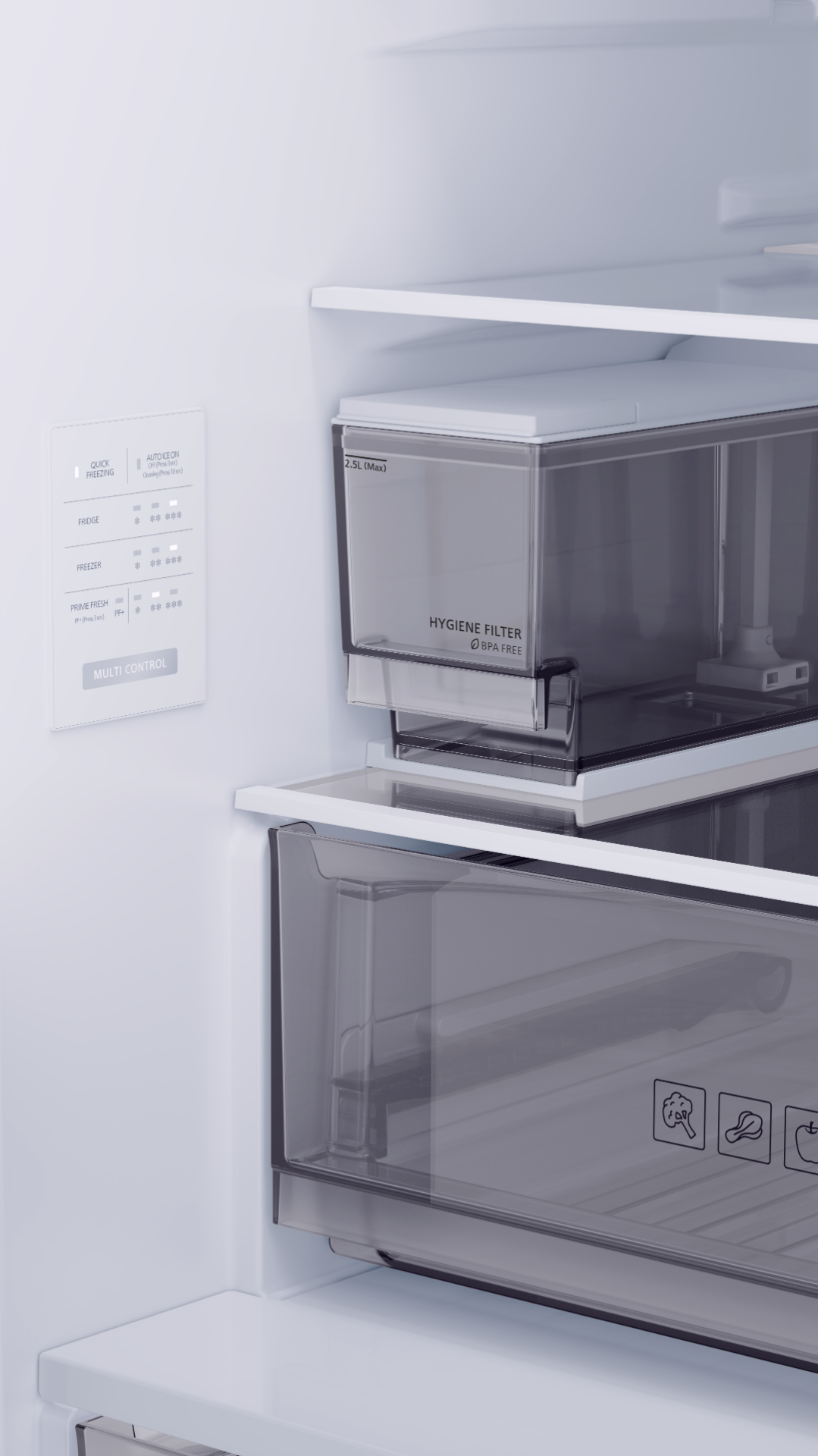 Tủ lạnh Panasonic Inverter âm tường 336 lít NR-BV372HGKV