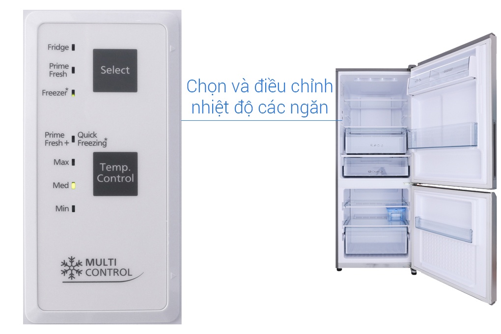 Tủ lạnh Panasonic NR-BV289QSV2 - 255 Lít Inverter Cấp đông mềm