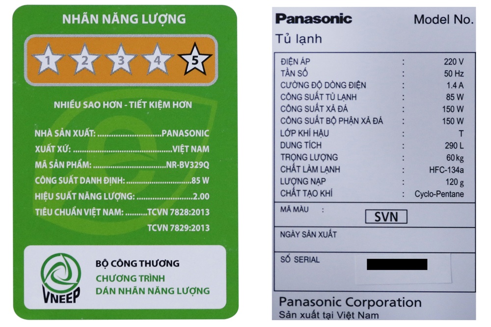 Tủ lạnh Panasonic NR-BV329QSVN - 290Lít Inverter Cấp đông mềm