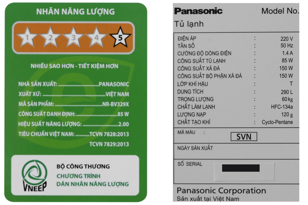 Tủ lạnh Panasonic NR-BV329XSVN - 290Lít Inverter Cấp đông mềm