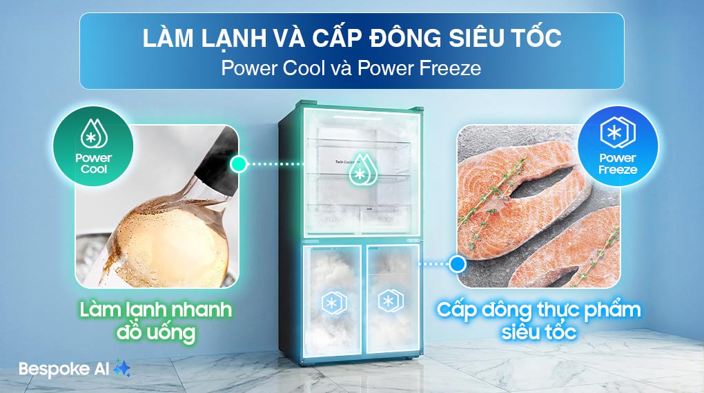 Tủ lạnh Samsung Inverter 488 Lít 4 cửa RF48A4000B4/SV