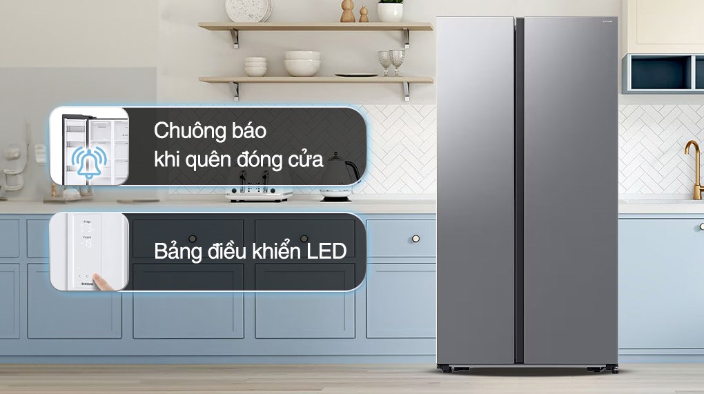 Tủ lạnh Samsung Inverter 583 lít Side By Side RS57DG400EM9SV