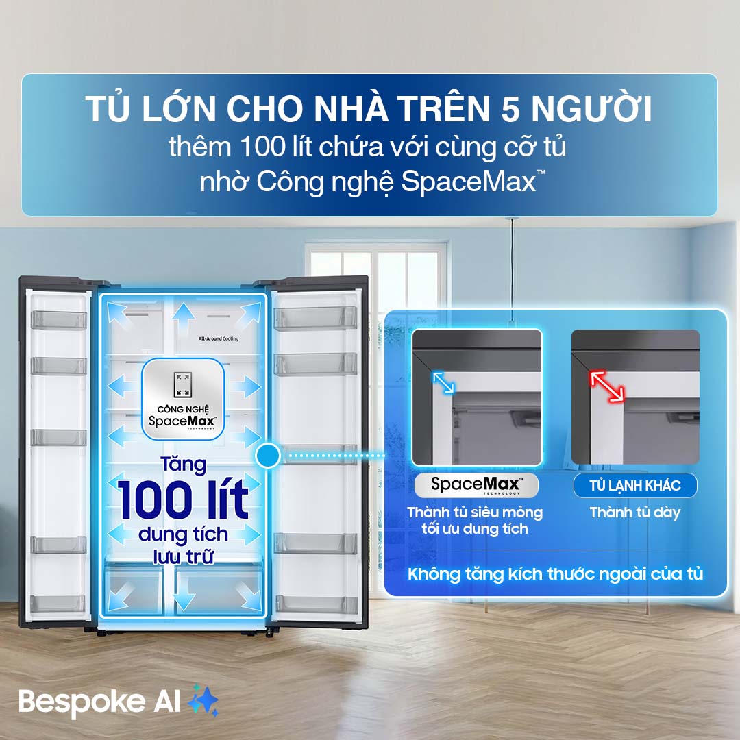 Tủ lạnh Samsung Inverter 583 Lít Side By Side RS57DG400EM9SV