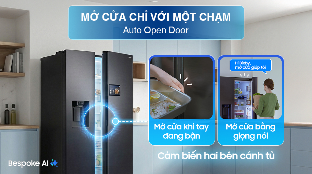 Tủ lạnh Samsung Inverter 615 Lít Side By Side RS90F65D2FSV